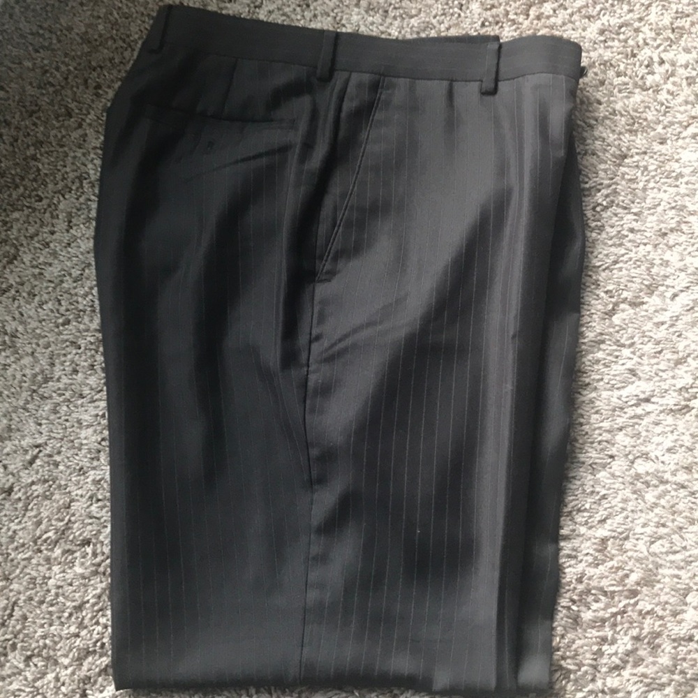 Men’s Black Pinstripe Dress Pants 36 x 32